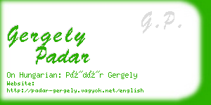 gergely padar business card